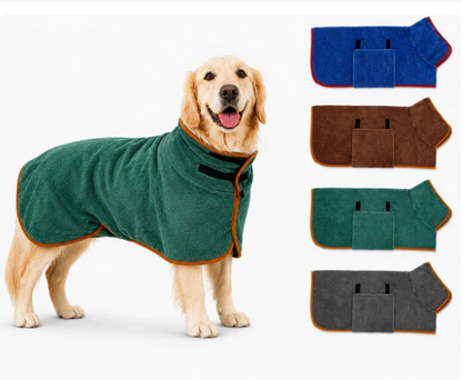 Furvella™ - Pet Bathrobe Towel-Quick Dry Absorbant Dog & Cat Bath Wrap