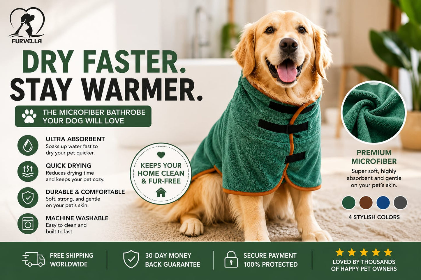 Furvella™ - Pet Bathrobe Towel