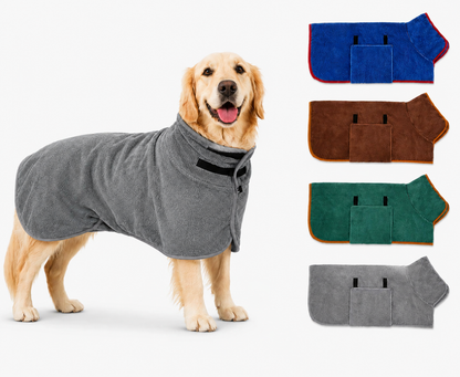 Furvella™ - Pet Bathrobe Towel-Quick Dry Absorbant Dog & Cat Bath Wrap